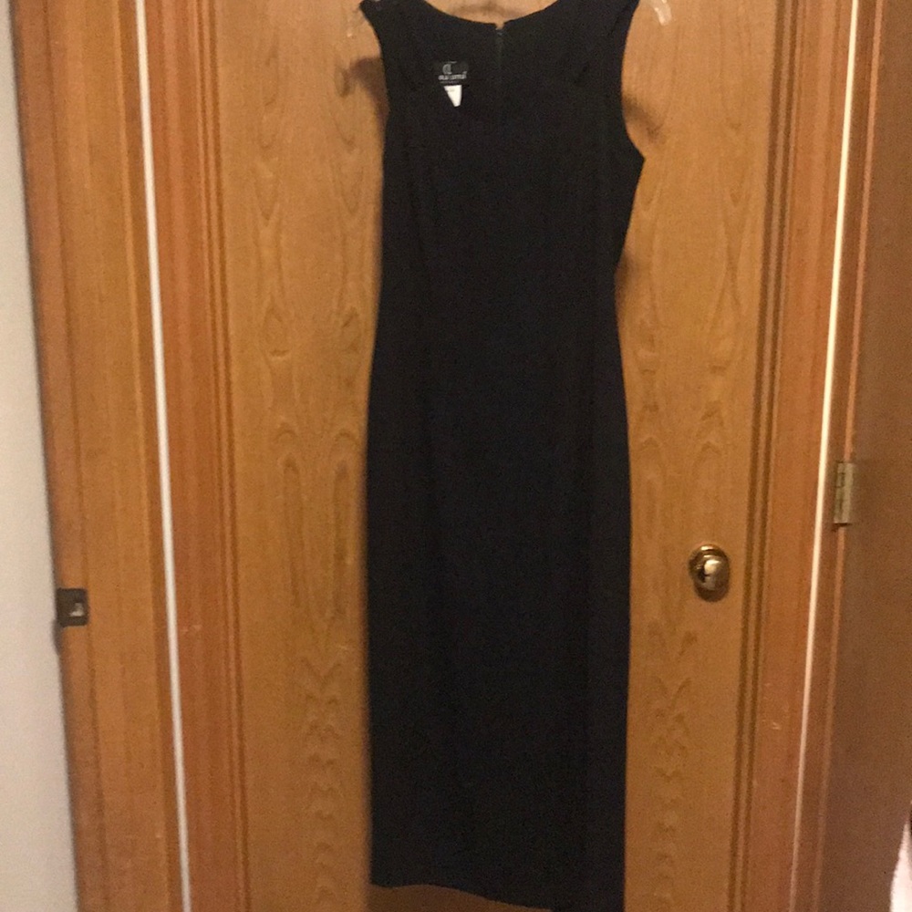 Simple black dress. Long.